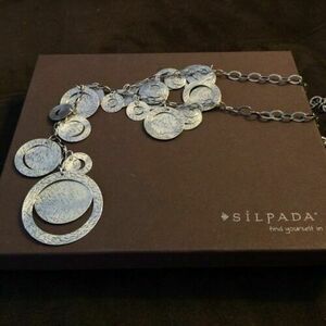 Silpada Sterling Silver Disc Necklace